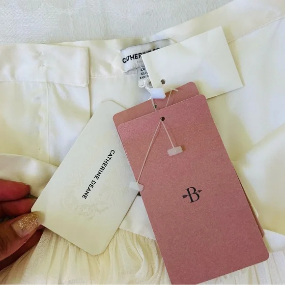 NWT BHLDN Catherine Deane Delia Silk Chiffon Skirt 10 - Picture 8 of 11